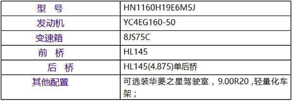 華菱漢馬H3壓縮式垃圾車底盤參數